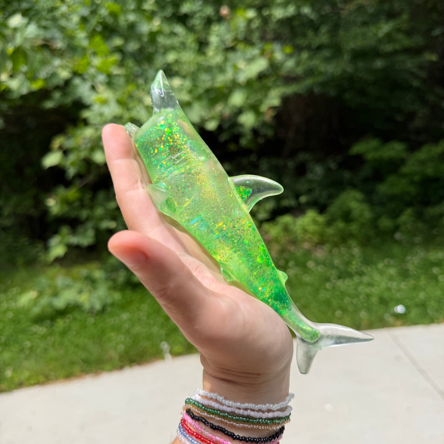 Squishy Toy - Shark Glitter