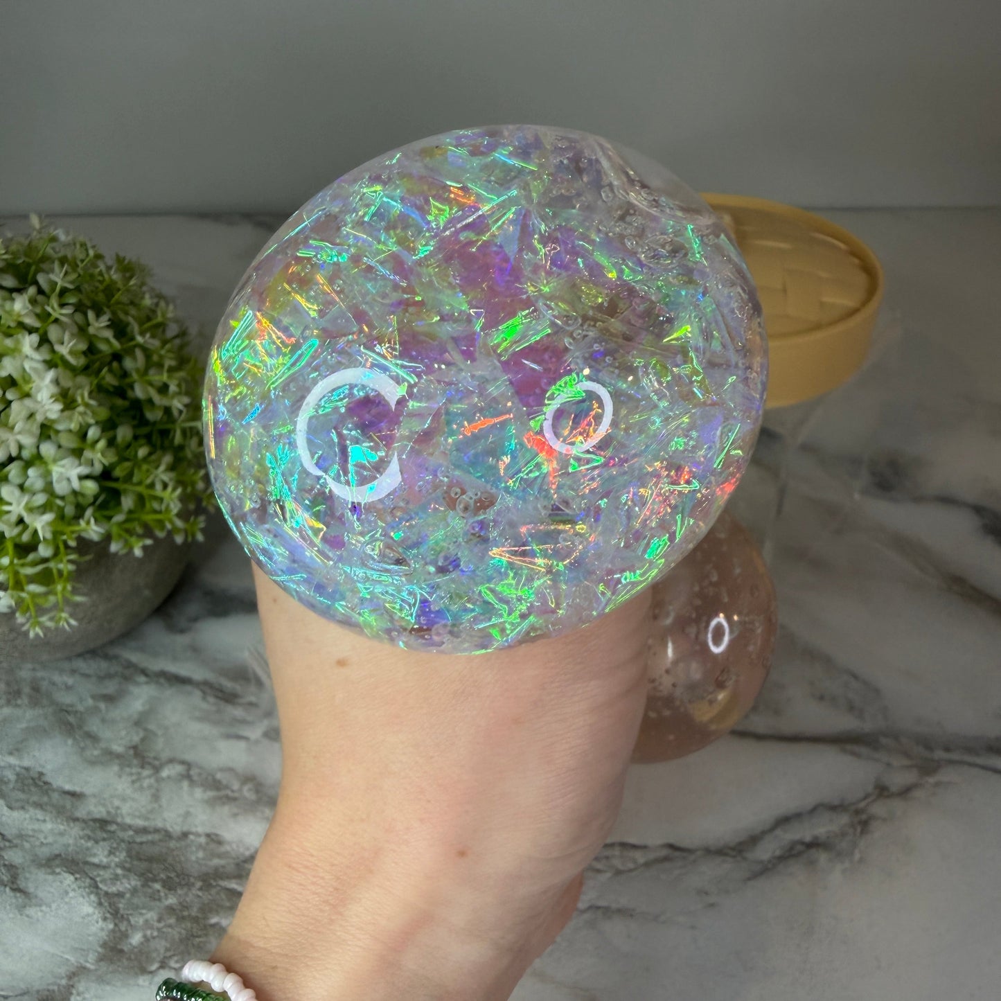 Squishy Toy - Viral Dumpling, Clear Holographic