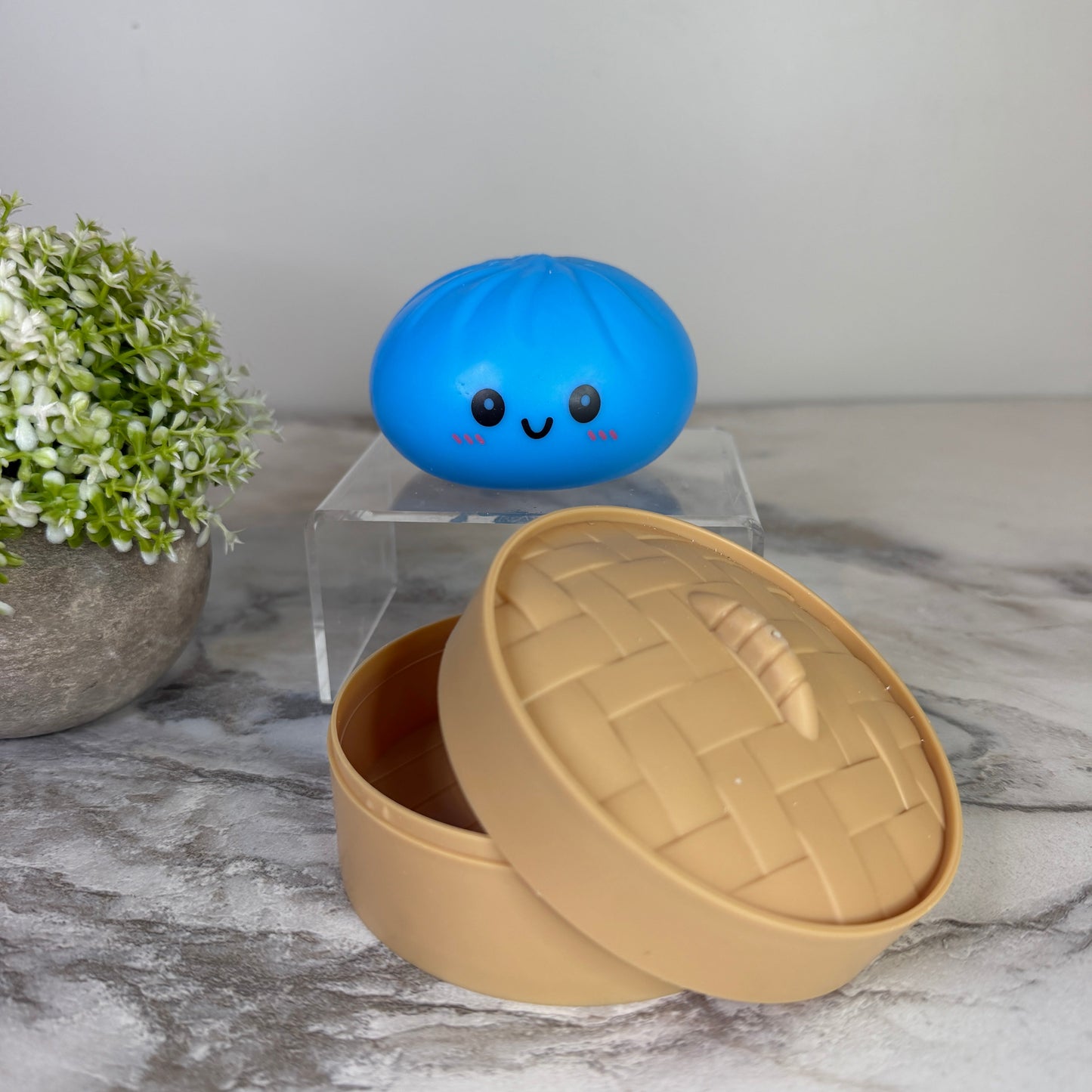 Squishy Toy - Viral Dumpling, Solid Blue